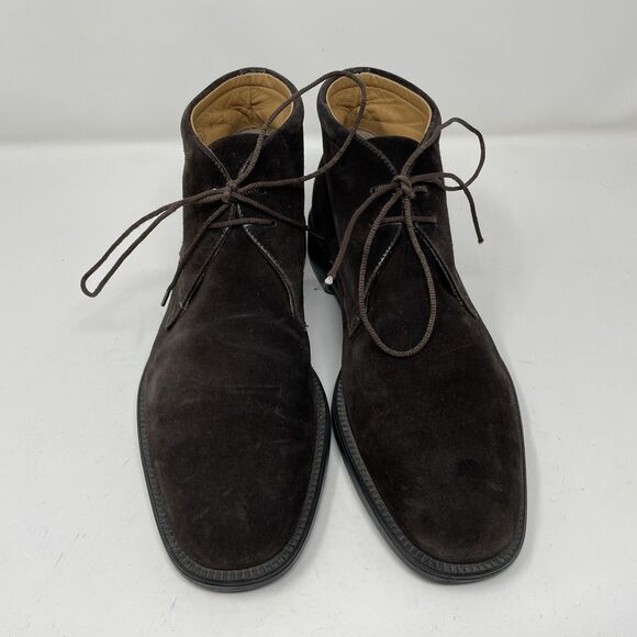 Salvatore Ferragamo Brown Suede Chukka Ankle Boots Size 7 D main image 4